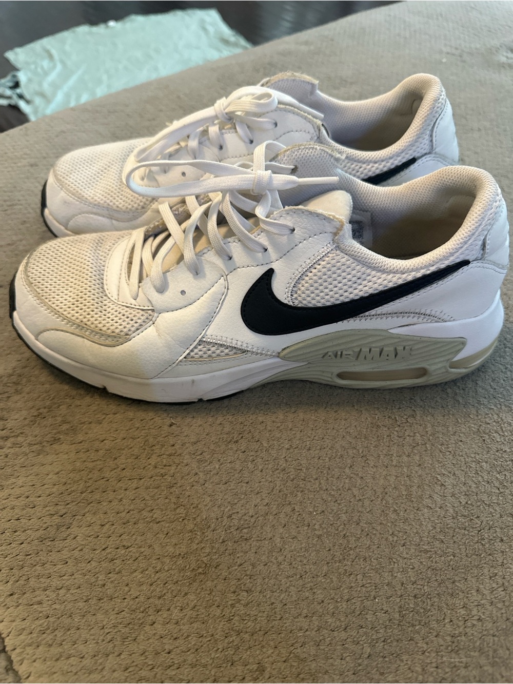 Nike White and Black Kids' Air Max Sneakers